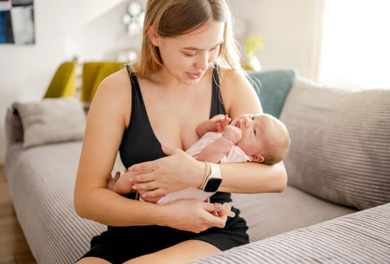 young mom with her baby